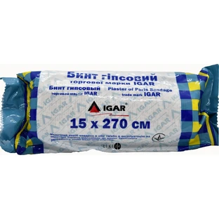 Бинт гіпсовий 15 см х 2,7 м