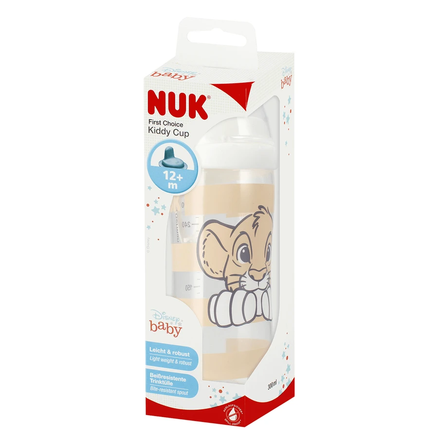 NUK Kiddy Cup, чашка-непроливайка з твердим мундштуком і затискачем, Король Лев, від 12 місяців, 300 мл: ціни та характеристики