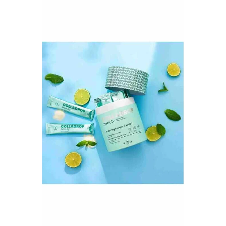 Colladrop Beauty 10000 мг морського колагену HMG мохіто 30 пакетиків Aura Herbals: ціни та характеристики