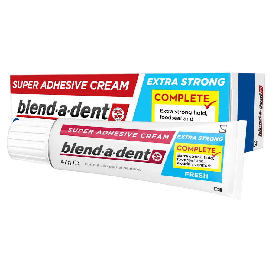 Blend-a-dent Complete, клей для зубних протезів, свіжий, 47 г: ціни та характеристики