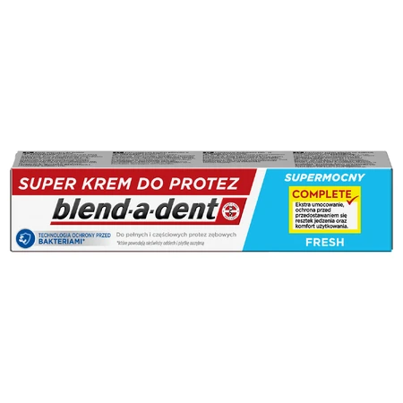 Blend-a-dent Complete, клей для зубних протезів, свіжий, 47 г: ціни та характеристики