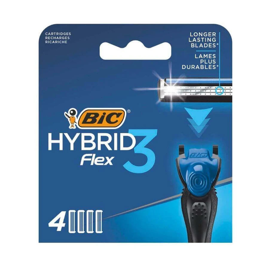Гібридна чоловіча бритва Flex3, 4 шт, BIC: ціни та характеристики
