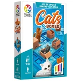 Логическая игра 60 задач на румынском языке Кошки и коробки, +7 лет, Умные игры