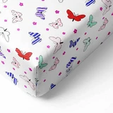 Простыни с резинкой, 120x60x15 см, Бабочки, Tuxi Brands