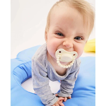 Luu Kids, соска-пустушка, позиціонуюча, силіконова, вершково-лимонна, 0-3 місяці, 1 шт.: ціни та характеристики