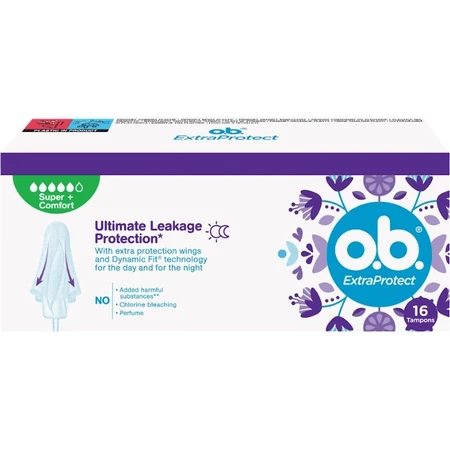 Тампони O.B. ExtraProtect Super+ Comfort, 16 шт.: ціни та характеристики