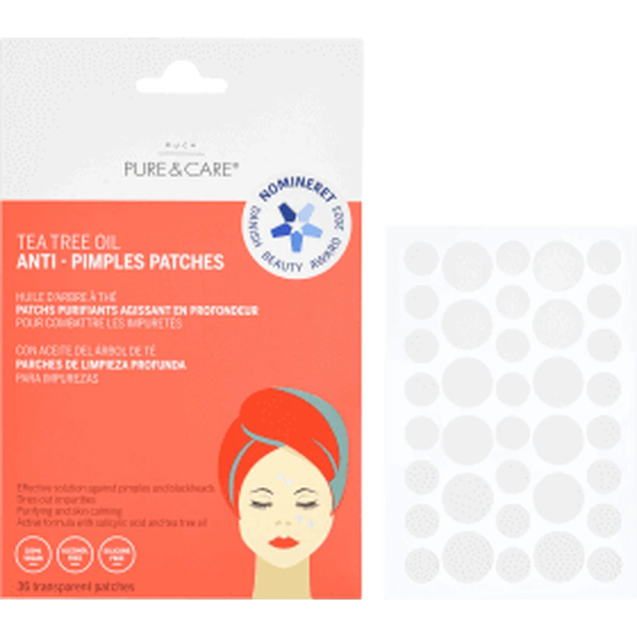 Puca Pure&Care Пластир проти прищів з чайним деревом, 36 шт.: ціни та характеристики