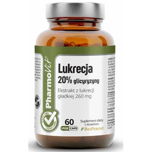 Солодка 20% гліциризин 260 мг (60 капс.) PharmoVit Clean Label