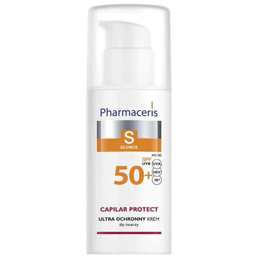 Pharmaceris S, Крем захисний для капілярної шкіри з розацеа, SPF 50+, 50 мл: ціни та характеристики