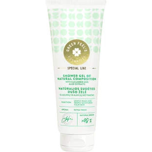 Натуральный гель для душа Green Feel с огурцом и алоэ, 250 мл