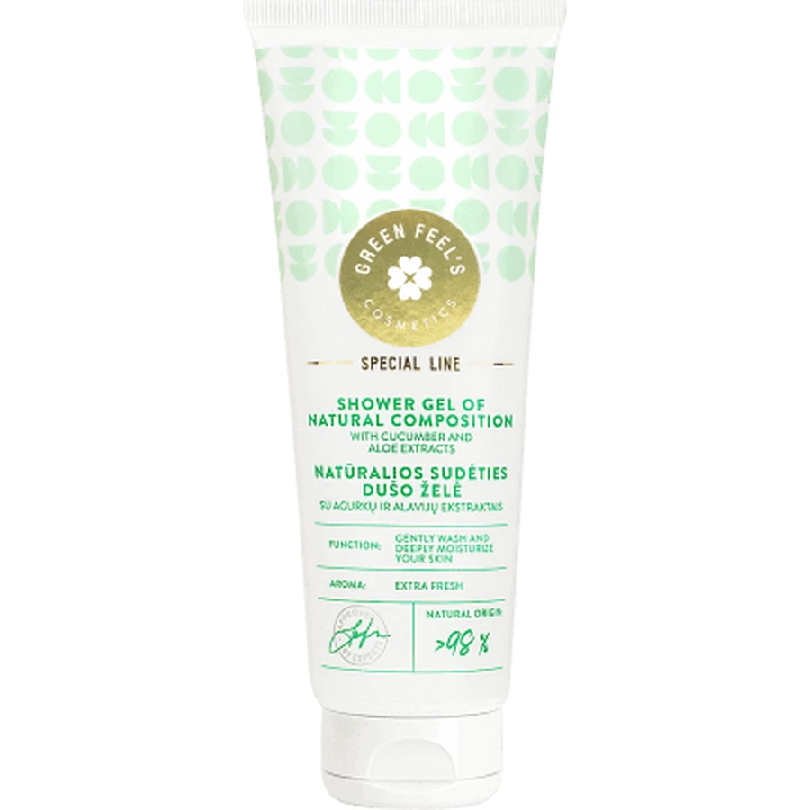 Натуральный гель для душа Green Feel с огурцом и алоэ, 250 мл: цены и характеристики