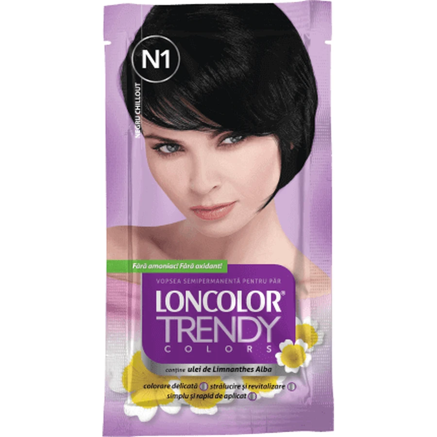 Loncolor TRENDY Напівстійка фарба № 1 чорна, 1 шт.: ціни та характеристики