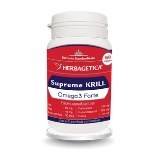 Олія криля Supreme Omega 3 Herbagetica, 60 капсул
