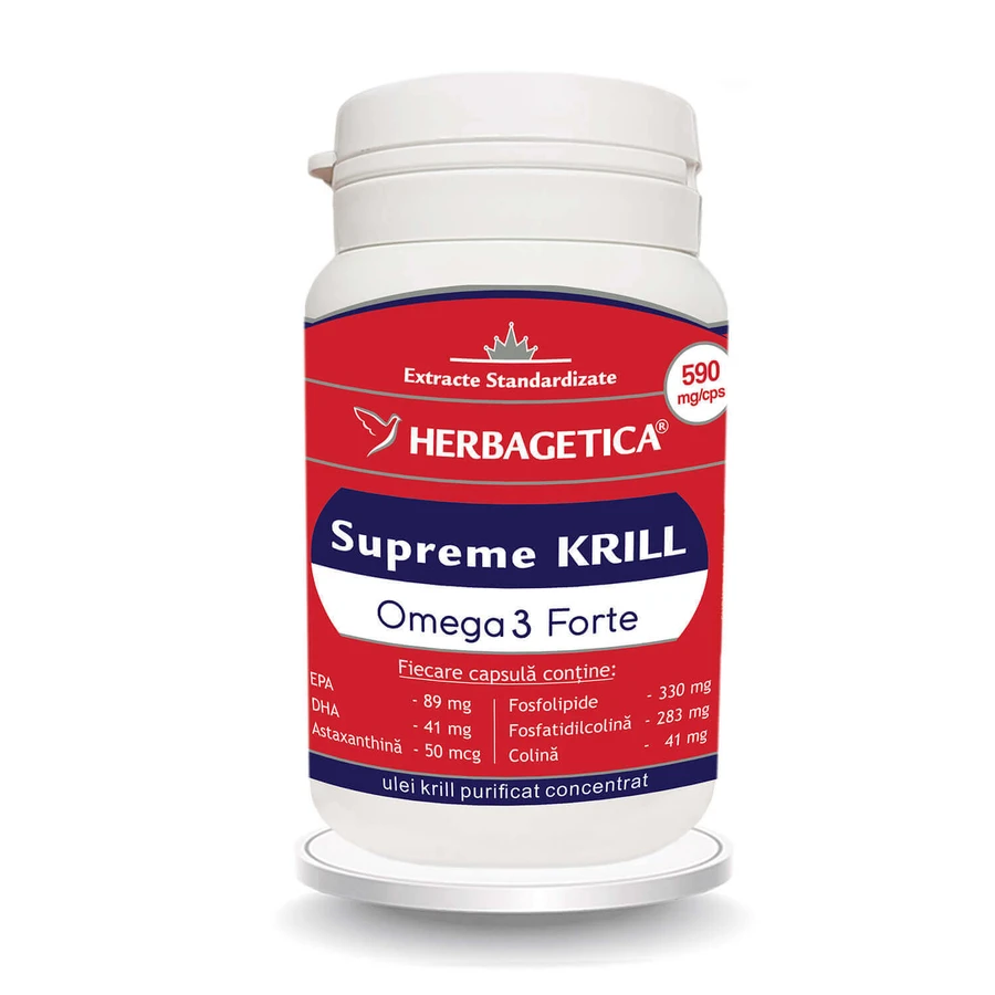 Олія криля Supreme Omega 3 Herbagetica, 60 капсул: ціни та характеристики