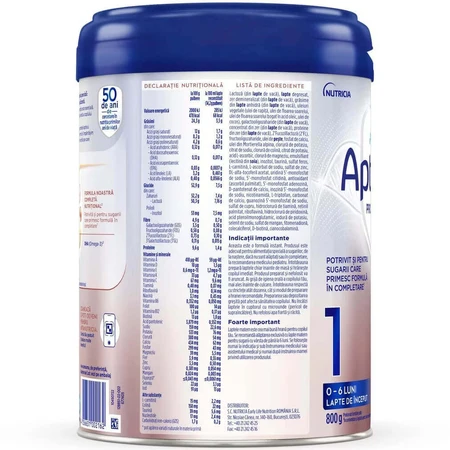 Сухе молоко Nutricia Aptamil ProFutura Duobiotik 1, від 0-6 місяців 1, 800 г: ціни та характеристики