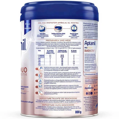 Сухе молоко Nutricia Aptamil ProFutura Duobiotik 1, від 0-6 місяців 1, 800 г: ціни та характеристики