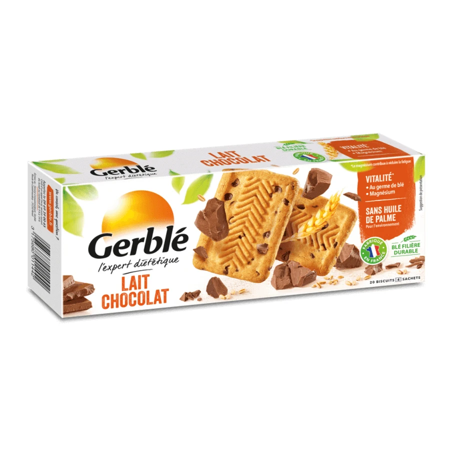Молочное и шоколадное диетическое печенье, 230 г, Gerble: цены и характеристики