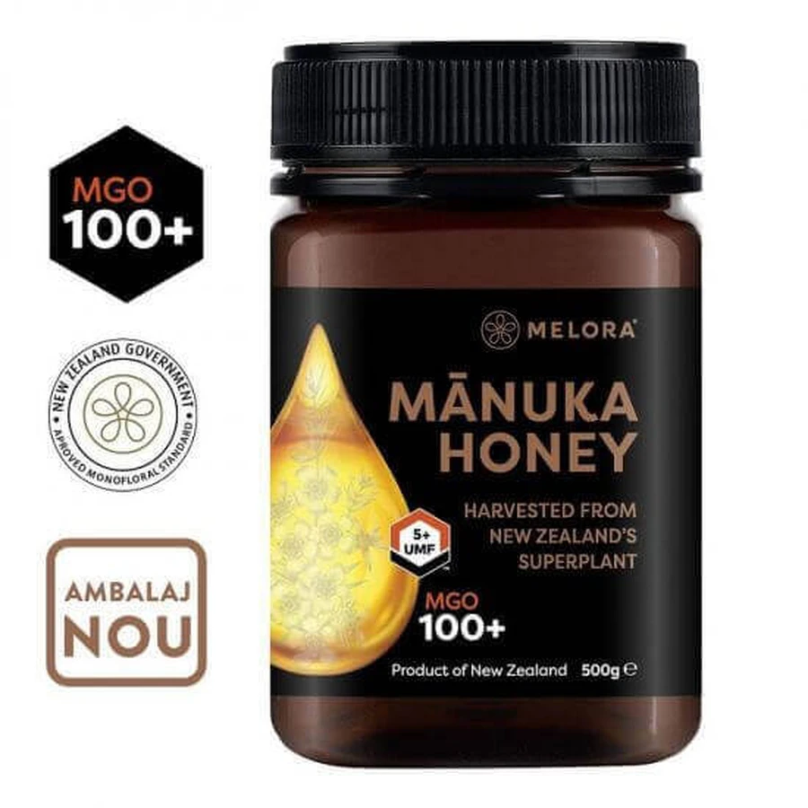 Натуральний мед манука MGO 100+, 500 г, Melora: ціни та характеристики