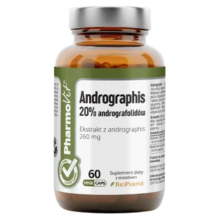 PharmoVit Андрографіс, 20% андрографолід, 60 капсул вегетуючого типу