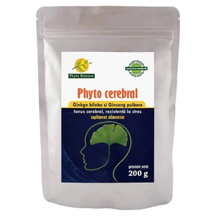 Порошок гинкго билоба и женьшеня Phyto Cerebral, 200 г, Phyto Biocare