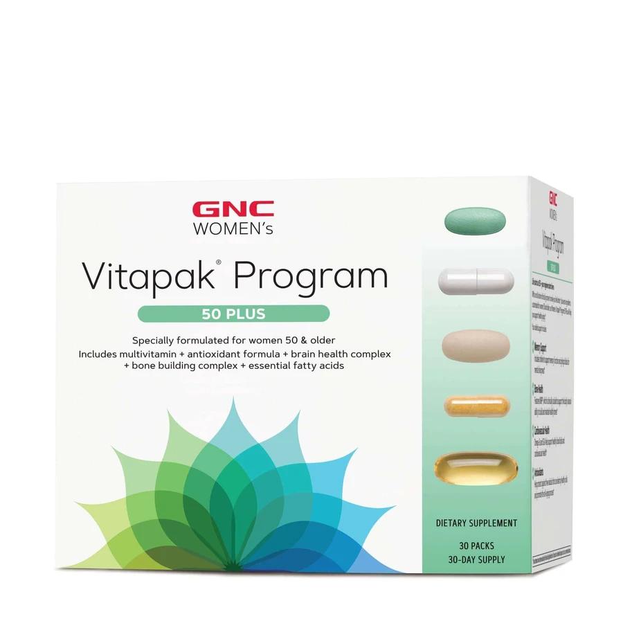 Gnc Women's Vitapak Programme 50 Plus, женский мультивитаминный комплекс 50 Plus, 30 пакетиков: цены и характеристики