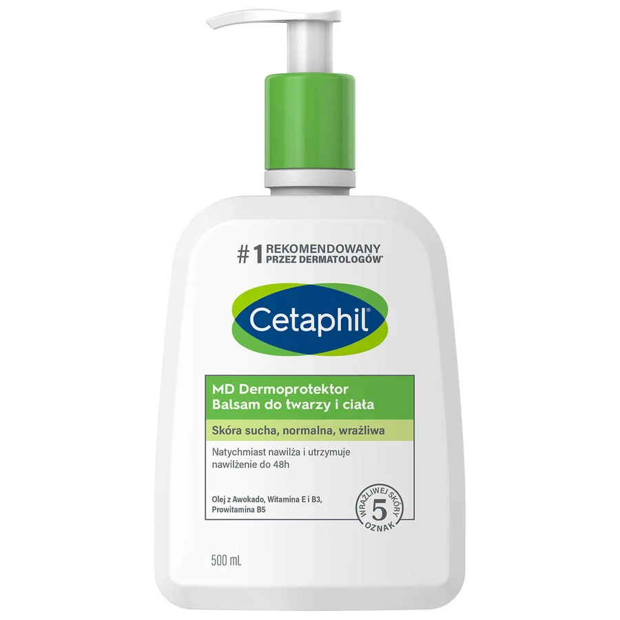 Cetaphil MD Dermoprotector, Зволожуючий лосьйон для обличчя та тіла, для сухої та чутливої шкіри, з помпою, 500 мл: ціни та характеристики