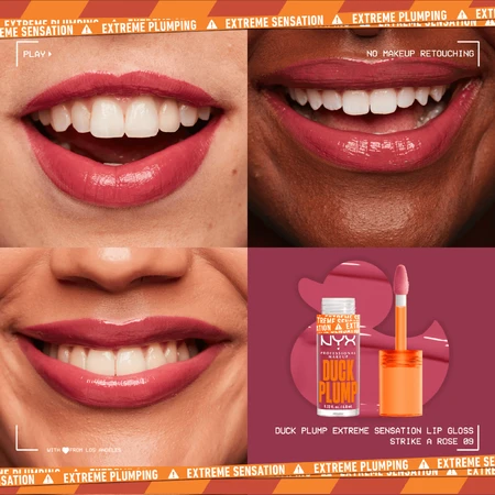 NYX Professional Makeup Duck Plump Блеск для губ 09 Strike a rose 7 мл: цены и характеристики