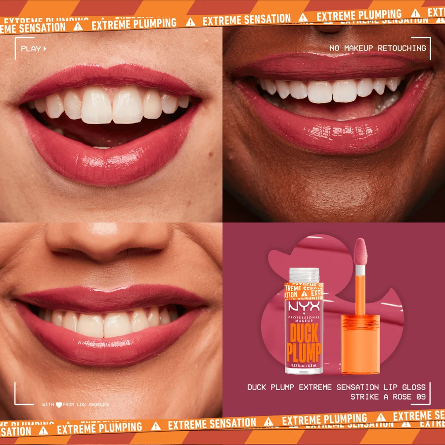 NYX Professional Makeup Duck Plump Блеск для губ 09 Strike a rose 7 мл: цены и характеристики