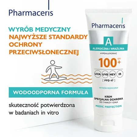 Солнцезащитный крем Pharmaceris A Medic Protection SPF 100+, специальный для лица и тела, 75 мл: цены и характеристики
