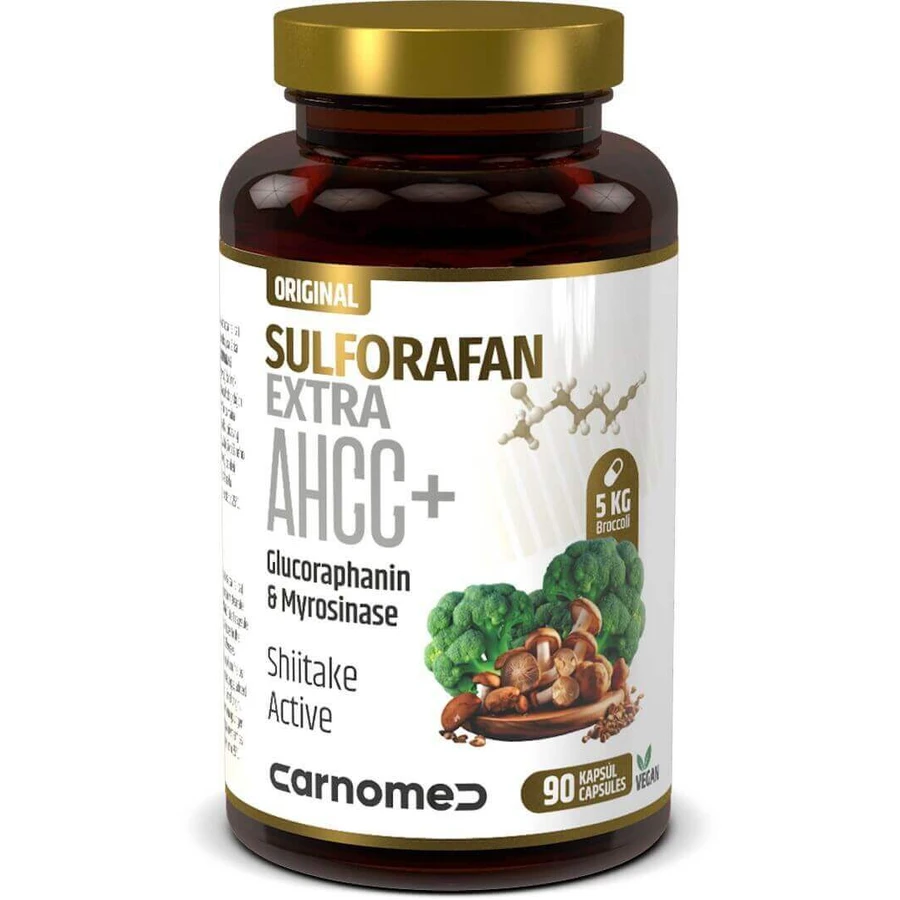 CarnoMed Сульфорафан Экстра AHCC+ 90 капсул: цены и характеристики