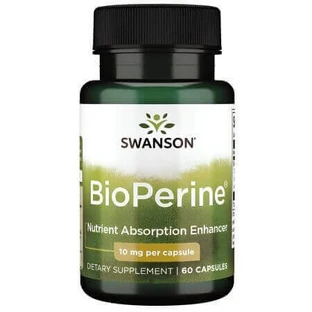 Экстракт черного перца BioPerine, 10 мг, 60 капсул, Swanson
