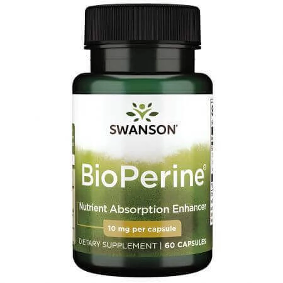 Экстракт черного перца BioPerine, 10 мг, 60 капсул, Swanson: цены и характеристики