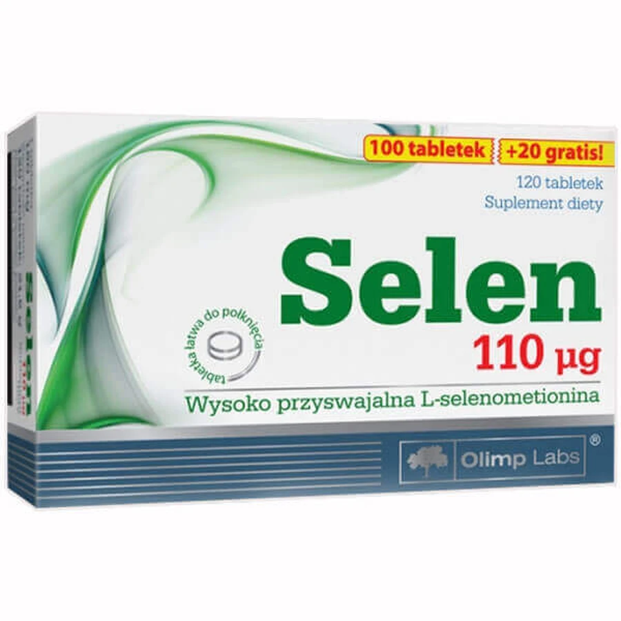 Селен Olimp Selenium 110 мкг, 100 таблеток + 20 таблеток бесплатно: цены и характеристики