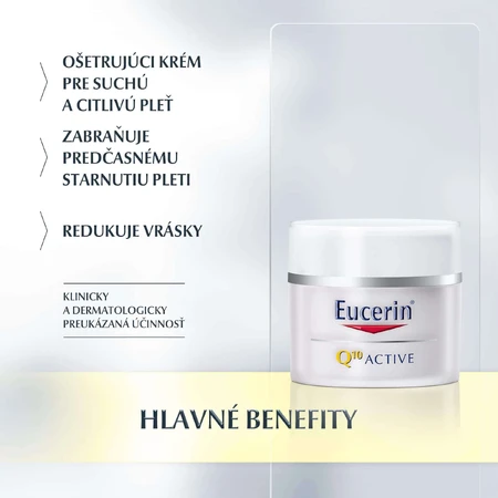 Eucerin Q10 ACTIVE разглаживающий дневной крем против морщин для чувствительной кожи 50 мл: цены и характеристики