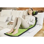 4Fizjo Акупрессурный коврик, большой акупрессурный коврик с подушкой, 110 см x 42 см, черный и зеленый: цены и характеристики