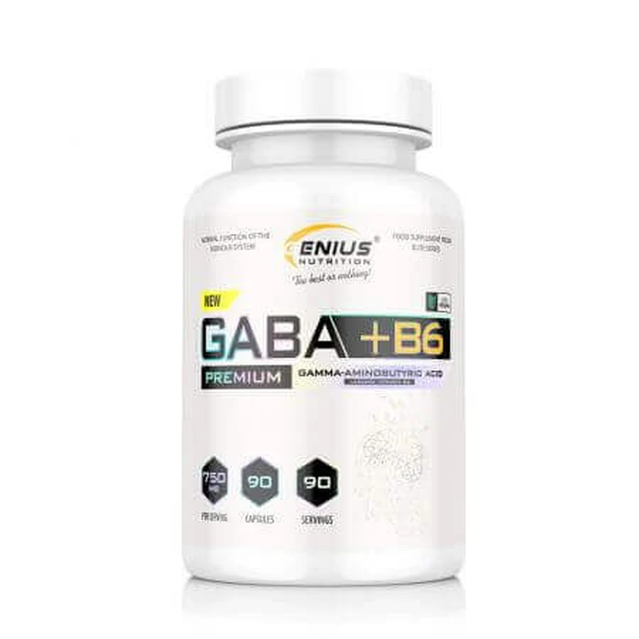 GABA + B6, 90 капсул, Genius Nutrition: ціни та характеристики