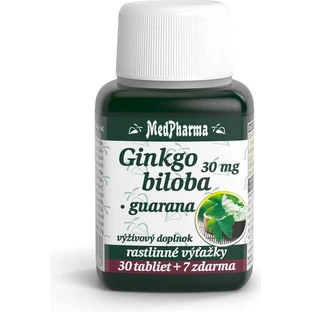 MedPharma ГИНКГО БИЛОБА + ГУАРАНА 1×37 тбл, билоба + гуарана