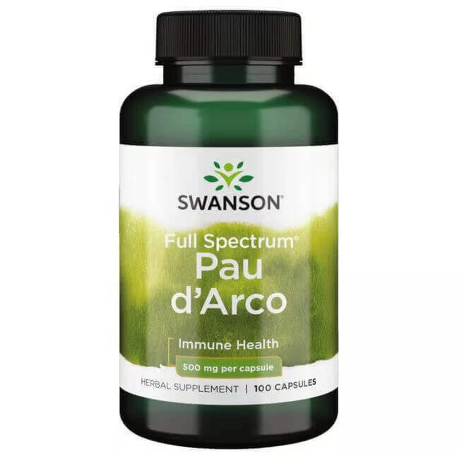 Pau d'Arco Full Spectrum, 500 мг, 100 капсул, Swanson: цены и характеристики