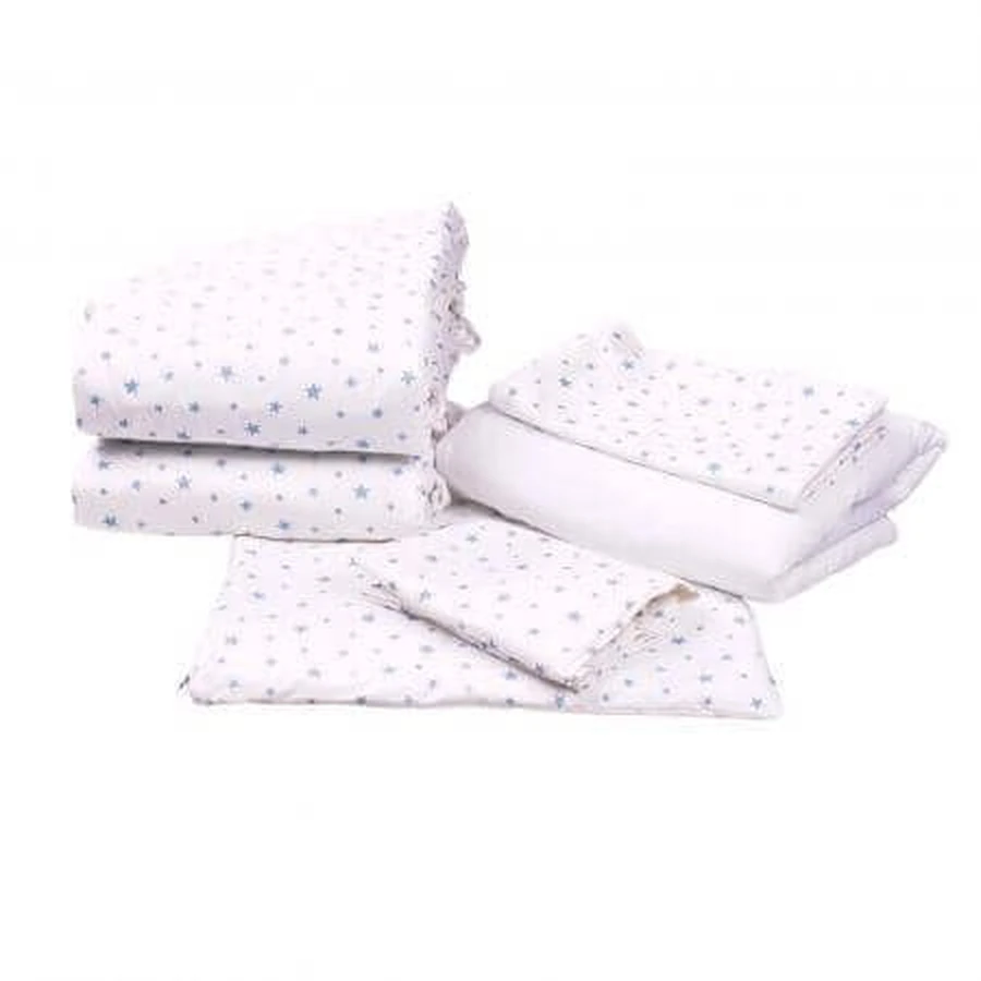 Комплект постельного белья и бортиков в кроватку, 120 х 60 см, Stelute Bleu, Fic Baby: цены и характеристики