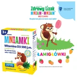 Mniamki Вітамін D3 500 МО, від 3 років, зі смаком ананасу, 60 пастилок + безкоштовний буклет "Аміга