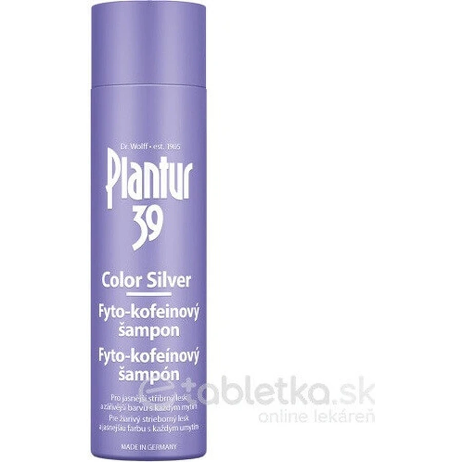 Plantur 39 Color Silver Фіто-кофеїновий шампунь 1×250 мл, шампунь з кофеїном: ціни та характеристики