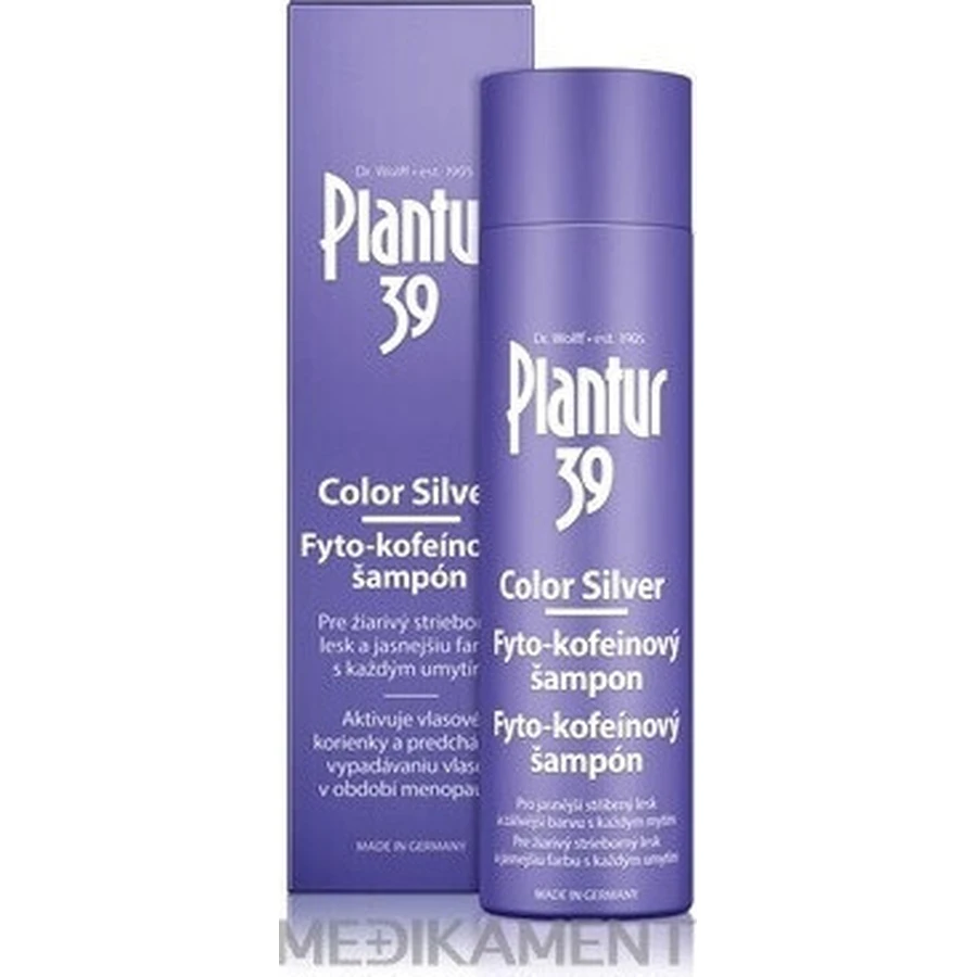 Plantur 39 Color Silver Фіто-кофеїновий шампунь 1×250 мл, шампунь з кофеїном: ціни та характеристики