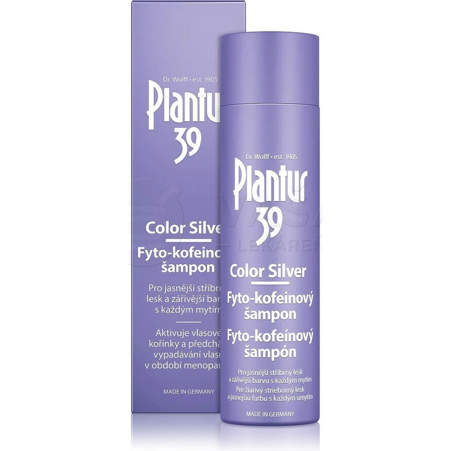 Plantur 39 Color Silver Фіто-кофеїновий шампунь 1×250 мл, шампунь з кофеїном: ціни та характеристики