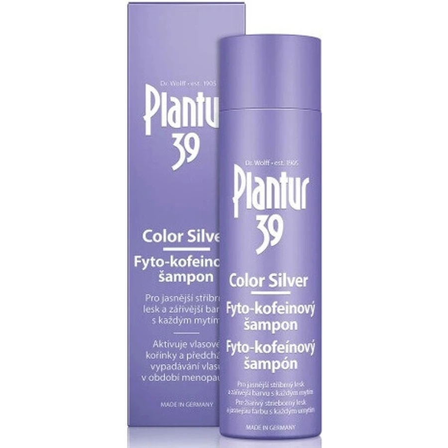 Plantur 39 Color Silver Фіто-кофеїновий шампунь 1×250 мл, шампунь з кофеїном: ціни та характеристики