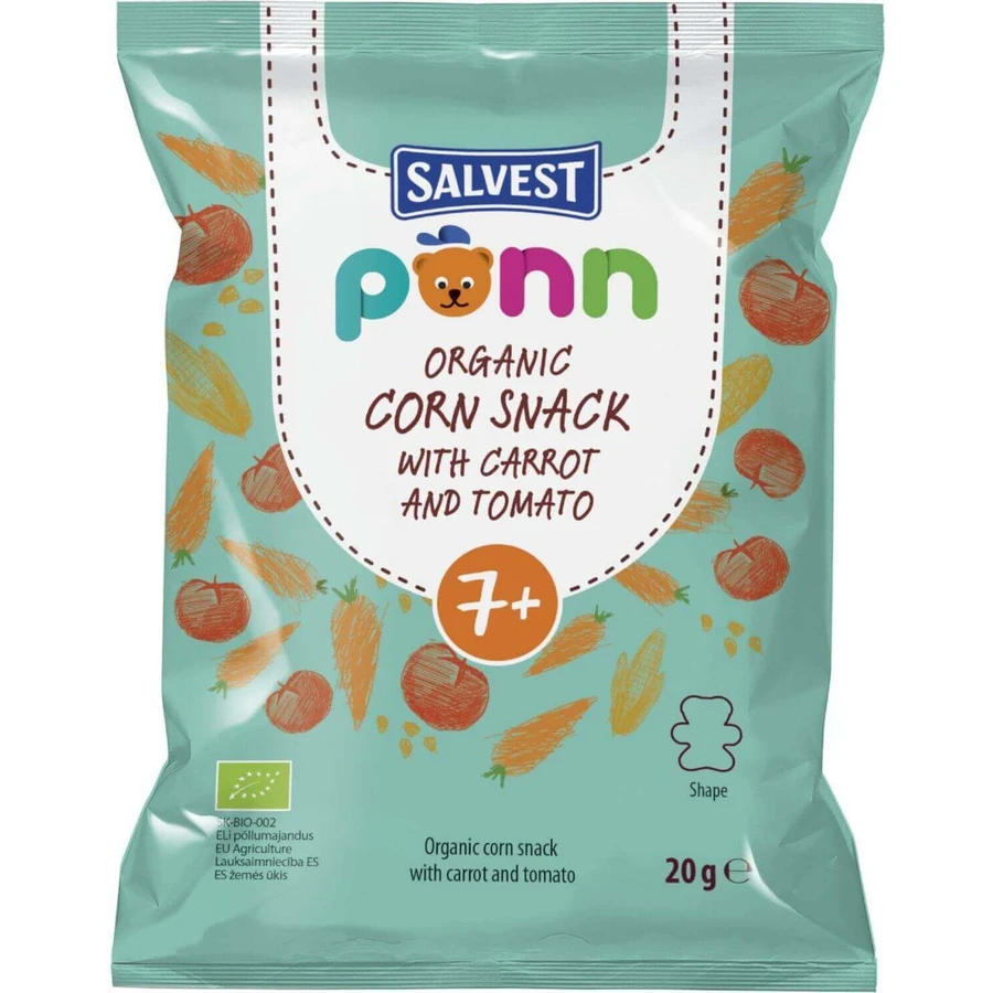 Хрустящие чипсы Salvest Põnn Organic Tomato, 1 x 20 г: цены и характеристики