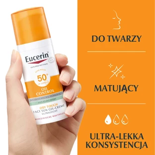 Eucerin Sun Oil Control, ультралегкий ел-захисний крем для шкіри з недосконалостями, SPF 50+, 50 мл