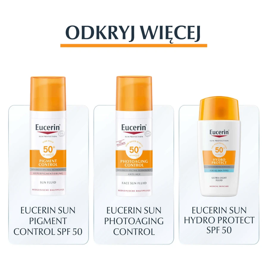 Eucerin Sun Oil Control, ультралегкий ел-захисний крем для шкіри з недосконалостями, SPF 50+, 50 мл: ціни та характеристики
