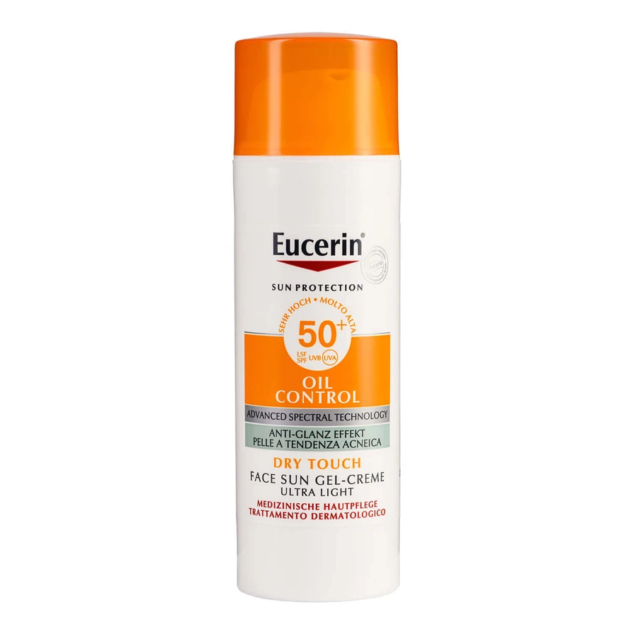 Eucerin Sun Oil Control, ультралегкий ел-захисний крем для шкіри з недосконалостями, SPF 50+, 50 мл: ціни та характеристики