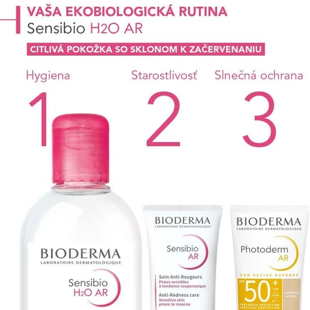 Міцелярна вода Bioderma Sensibio H2O AR для чутливої шкіри з почервоніннями 250 мл: ціни та характеристики