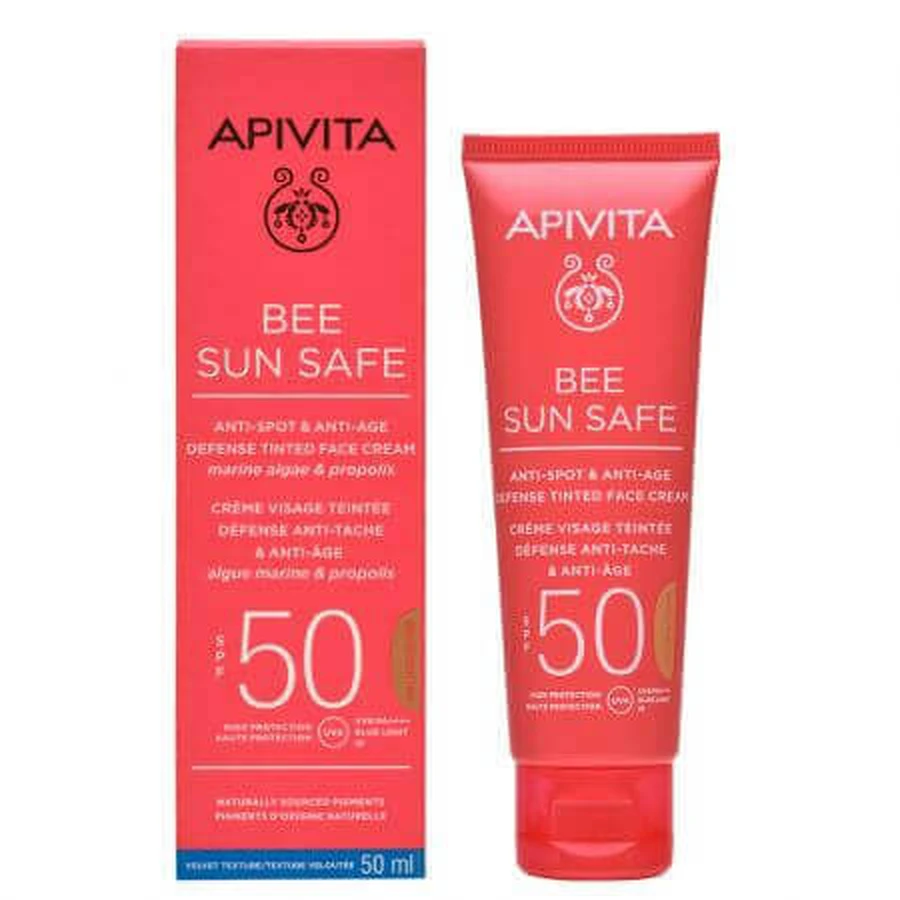 Золотий сонцезахисний крем для нігтів Gold SPF50 Bee Sun Safe Anti-pete Gold SPF50, 50 мл, Apivita: ціни та характеристики